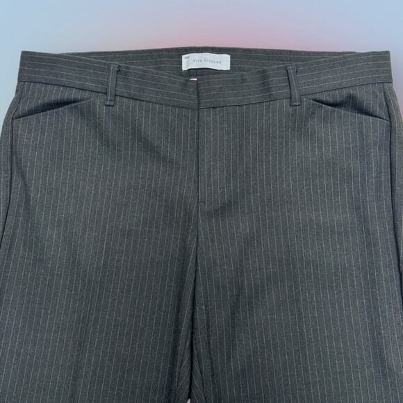 GAP Women’s 10 Gray Pinstripe SLIM CROPPED Dress Pant - Picture 1 of 4